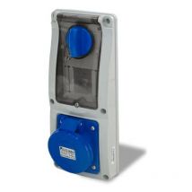 Rosi - Presa interbloccata verticale con sezionatore, ad incasso, con barra din, 230V, 3 poli, 32A, IP54 16.3234B6-ID