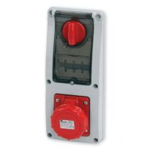 Rosi - Presa interbloccata verticale con sezionatore, ad incasso, con magnetotermico, 380V, 5 poli, 63A, IP67 16.463R6-IMT
