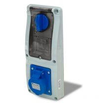 Presa interbloccata verticale con sezionatore, ad incasso, con portafusibile, 230V, 3 poli, 16A, IP54 - Rosi 16.3214B6-I