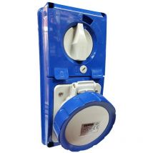 Presa interbloccata 2P+T 32A 230V 6H Senza fondo Con Fusibili 67 ib Gewiss GW66337N