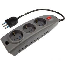 Presa multipla 6 uscite bivalenti 10/16A 2P+T