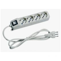 Presa multipla 7 Schuko bivalente da tavolo universale con interruttore luminoso