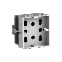 4 Box - Presa Multistandard 1 Schuko o 2 Bipasso Compatibile con Bticino Matix, 250 v, Bianco - 4BOX 4B.AM.H21