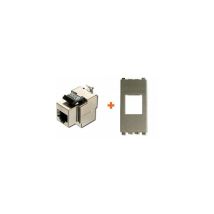 Presa Rete Cat.6 Stp Vimar Eikon Next Grigio Metallizzato Rj45 Schermata Small