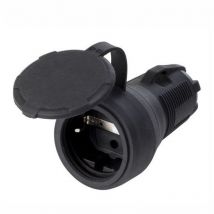 Rosi goma toma móvil 2p+e 16a ip54 negro - 83410