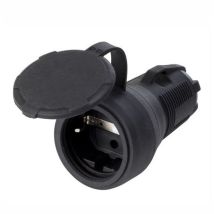 Goma Toma Móvil 2p+e 16a Ip54 Negro - 83410 - Rosi