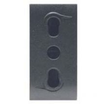 Presa sicurezza bivalente 'onda' - 2 poli+terra 10/16a alveoli ø mm.4/5 (7779) 6 pezzi Marlanvil
