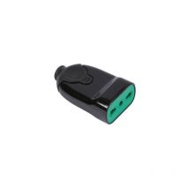 Presa smontabile P17/11 bipasso italiana 2P+T 16A mod. Bicò corpo nero Fanton 81001