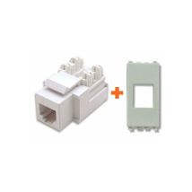 Presa Telefonica Da Incasso Rj11 Compatibile Vimar Eikon Bianco
