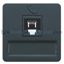 Presa telefonica larga RJ11 caoba BJC 17082-M