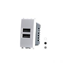 Presa usb Doppia 2A vimar plana bianca - Compatibile