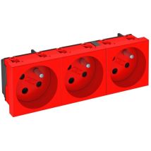 Presa Di Corrente Tripla M45 Con/senza 16a Rossa Std-f3k Sro3 6120326