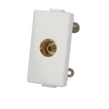 Presa TV semplice femmina bianco – Compatibile con Matix SD6173D-1 – Elettricità – 1 fase, 10A, 230V