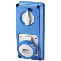 Presa vertical fixe ip67 sans fond 2p+e 16a 230v 230v gw66304n