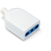 PLUG-IT-16F Presa Volante, 2P+T, 16A, 230 v, Bianco Opaco - Velamp