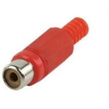 Presa volante rca audio a saldare hi-fi car rosso 10 pezzi