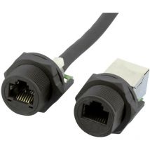 Prese RJ-45 con bloccaggio a vite per, Cat 5e, IP67 W654-1-7-1 Custodia connettore RJ45 Nero 1 pz. - W&p Products