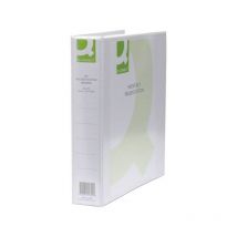 Q-connect - A4 40MM 4-Ring Presentation Binder White - White