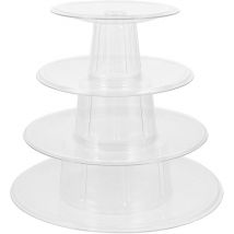 Présentoir à macarons à quatre niveaux, présentoir à gâteaux en plastique, présentoir à desserts