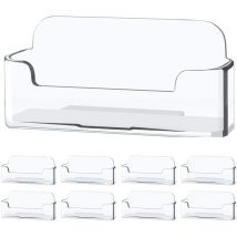 Feiyue - Présentoir de cartes de visite en acrylique transparent, support de bureau pour cartes de visite, pouvant contenir 30 à 50 cartes de visite