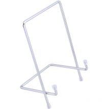 Présentoir en métal carré polyvalent pour cadre photo, cadre photo, artisanat, livre, certificat, médaille, tablette (argent)