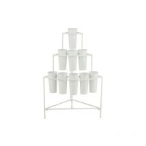 Jolipa - Présentoir fleuriste en métal blanc 67x46x100 cm