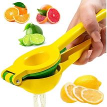 Presse agrume métallique 2-en-1 citron et lime-Presse-agrumes manuel pour citron orange, citron vert, agrumes, extraction sûre, plus rapide et