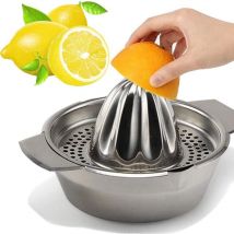 Beijiyi - Presse Agrumes Manuel Citron Professionnel Inox Chaux Orange Juicer Couvercle en Acier Inoxydable Rotation Presse-Agrumes Tasse
