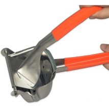 Presse-agrumes manuel en acier inoxydable 18/8 avec poignée orange, presse-agrumes de qualité supérieure, presse-agrumes manuel, extracteur d'agrumes