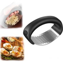 Presse-ail à bascule en acier inoxydable - Appareil de cuisson - Noir