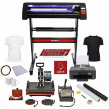 PixMax - Presses à Chaud 5en1, Plotter de Découpe Vinyle et Imprimante - Transfert à Chaud sur T-shirts, Tasses, Casquettes, Assiettes