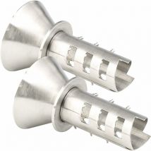 Serbia - Presse-citron : Lot de 2 presse-agrumes avec verseur, acier inoxydable (verseur de citron en acier inoxydable)