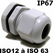 Hilpress - Presse étoupe iso IP67 + contre écrou - Dimensions - M20 - ø 7 -13mm - Perçage 20,5mm