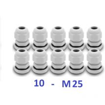 Presse étoupe m 25 en Polyamide avec contre écrou et joint Lot de 10 pièces