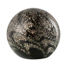 Paris Prix - Presse-Papier en Verre 'Stardust' 10cm Noir & Or