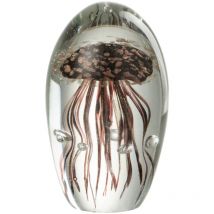 Presse papier Méduse en verre 12 cm - noir