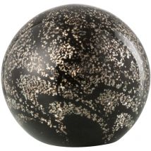 Presse-papier stardust noir et or en verre 8 cm