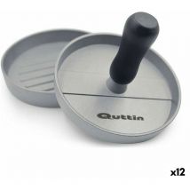 Presse à burger quttin métal argenté 12 x 9 cm