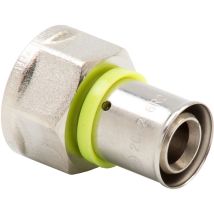 Raccord fixe femelle 20x3/4H – Laiton – Filetage plomberie, Forme du raccord, Configuration raccord, Largeur, Longueur – VALVULAS ARCO