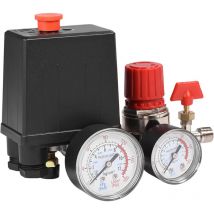 Pressostat Compresseur D'air, 90-120PSI Compresseur D'air Commutateur De Vanne De Pression, Régulateur De Pression De Compresseur à Air Valve à