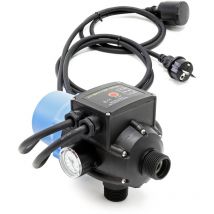 Wiltec - Pressostat EPC-2 – 145 x 225 x 125 mm – 230 v – 10 bars – avec 2 Câbles – Réseaux d'eaux domestiques & Pompes monophasées – Anti-marche à sec