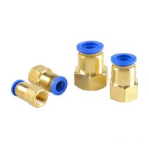 Groofoo - Pressure Connection Tube Fitting Adapter 8mm Tube Outer Diameter Female Straight Pneumatic Connection Connect Hose Fitting 5pcsㄗR3/8ㄘ