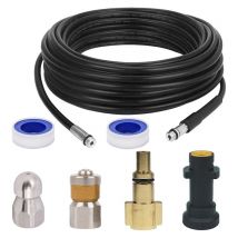 Ugreat - Pressure Washer Drain Hose Cleaning Kit for Karcher K2-K7 Series and lavor Pressure Washer with Jet Nozzle and Rotating Jet Nozzle 10M