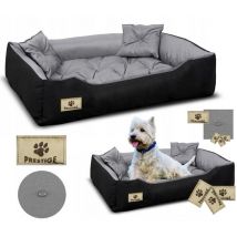 Laufgitter-Hundebett 100x75 cm, wasserdicht, grau - Prestige