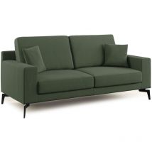 Divani.store - Prestige modernes Sofa aus abwaschbarer Mikrofaser T11 166 cm grün