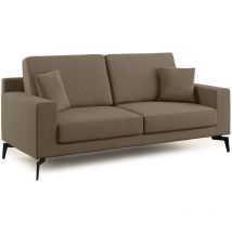 Divani.store - Prestige Sofá moderno en microfibra desmontable 146 cm Marrón