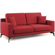 Prestige Sofá moderno en microfibra desmontable 186 cm Rojo