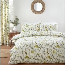 Prestigious Textiles - Bedding Grove Fennel Floral Duvet Cover Set Double - Green