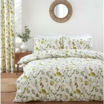 Prestigious Textiles - Bedding Grove Fennel Floral Duvet Cover Set Single - Green