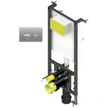 Presto - soporte bastidor con cisterna y pulsador inox 87289